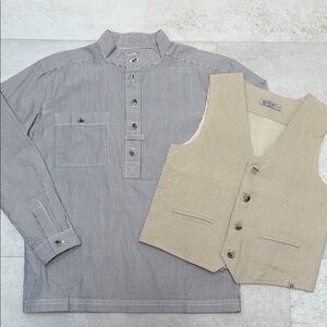 Boutique brand (Wheat) shirt and vest
